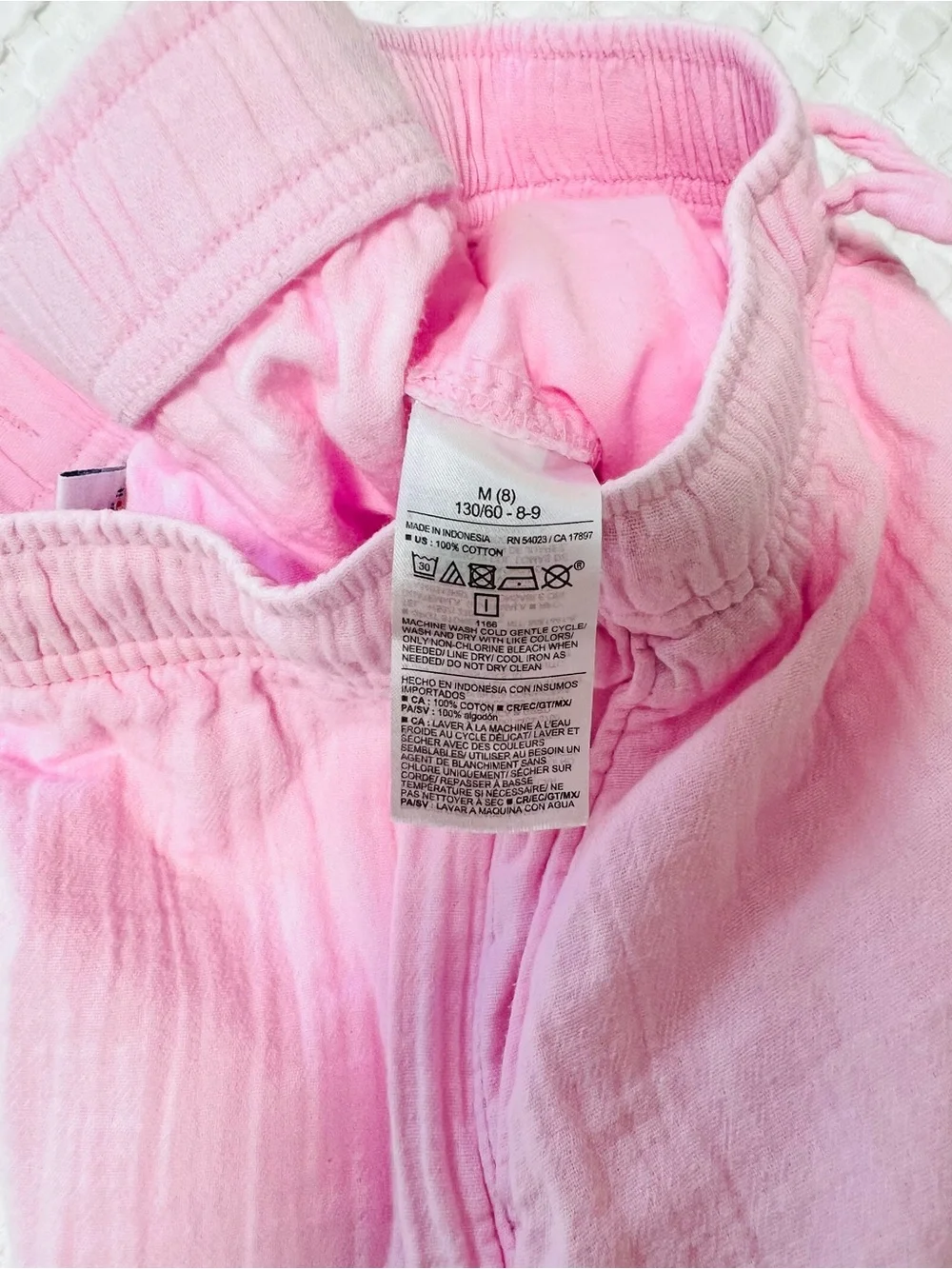 Old Navy Light Pink Cotton Wide-Leg Pants